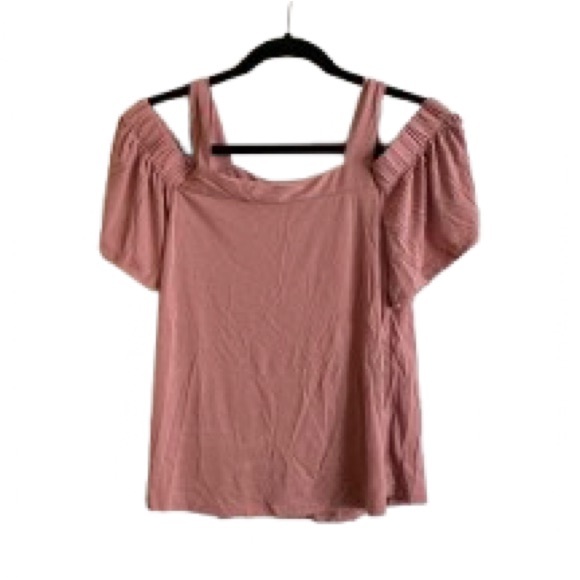 Alya Tops - NWOT Alya Mauve Cold-Shoulder Square Neck Top - Size M